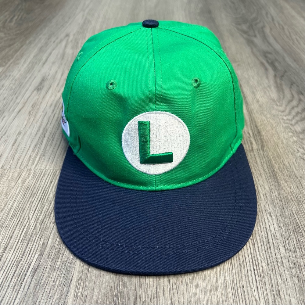 Super Nintendo World Luigi Hat Cap Snap Back Green‎ Universal Studios Adjustable